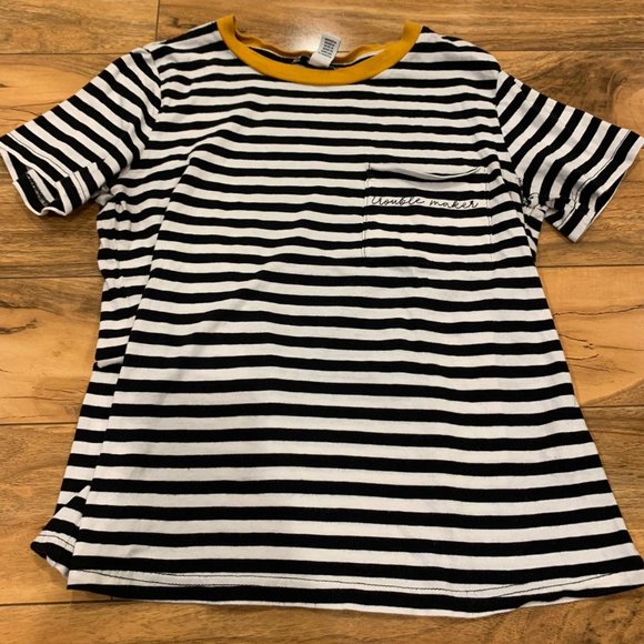 Striped Black and White Tee - Picture 1 of 3